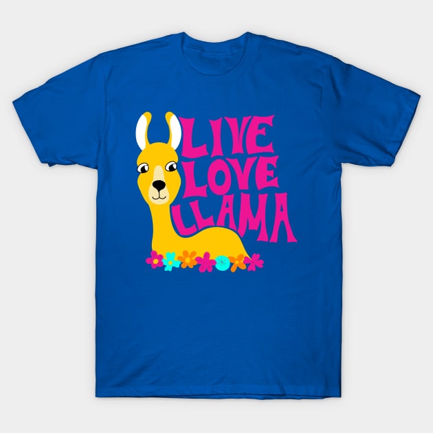 Live Love Llama T-Shirt by Alissa Carin